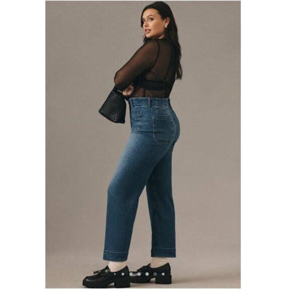 Anthropologie Blue Cropped Ankle Jeans - Picture 8 of 11